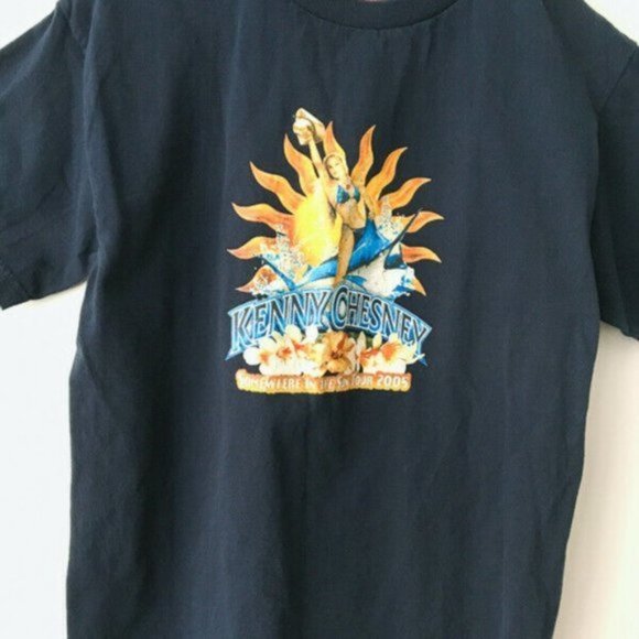 Vintage Tops - 2005 Vintage Kenny Chesney Tour Graphic Tee Shirt